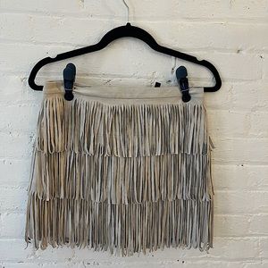 NWT - BCBG Lotti fringe mini skirt